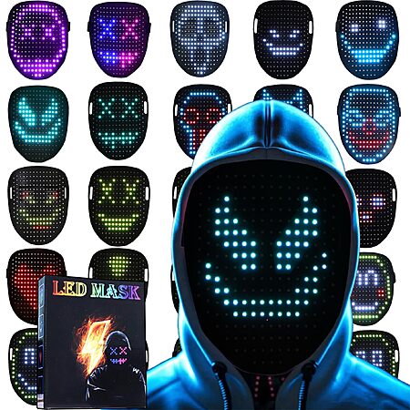 JDBMAOYE LED Light Up Mask with Gesture Sensing,Perfect Gifts for Teen Boys