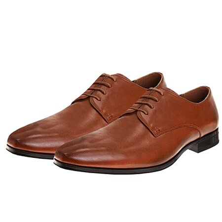 Perry Ellis Men's Leather Dress Shoe $25. F/S from Costco. Select colors/sizes.
