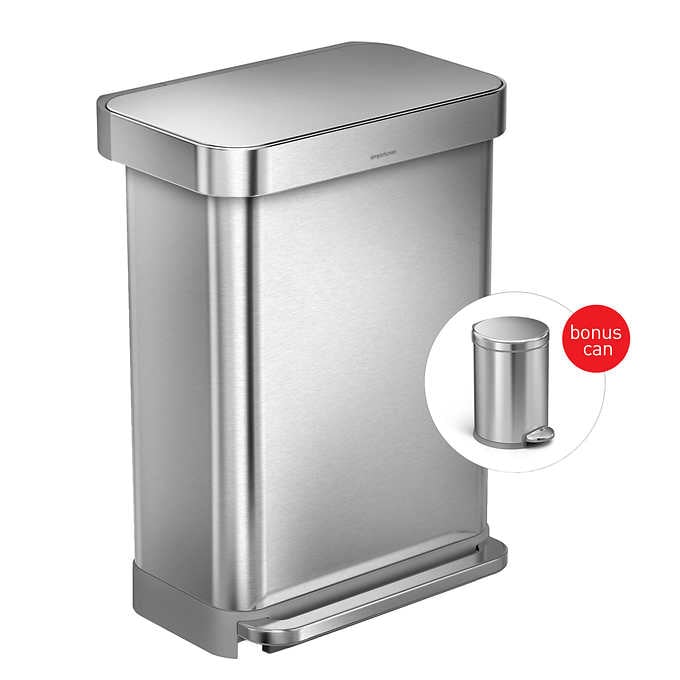 Costco Wholesale: 2-Count Simplehuman Rechargeable Sensor Soap Dispenser $79.99+FS or Step Can bundle $140