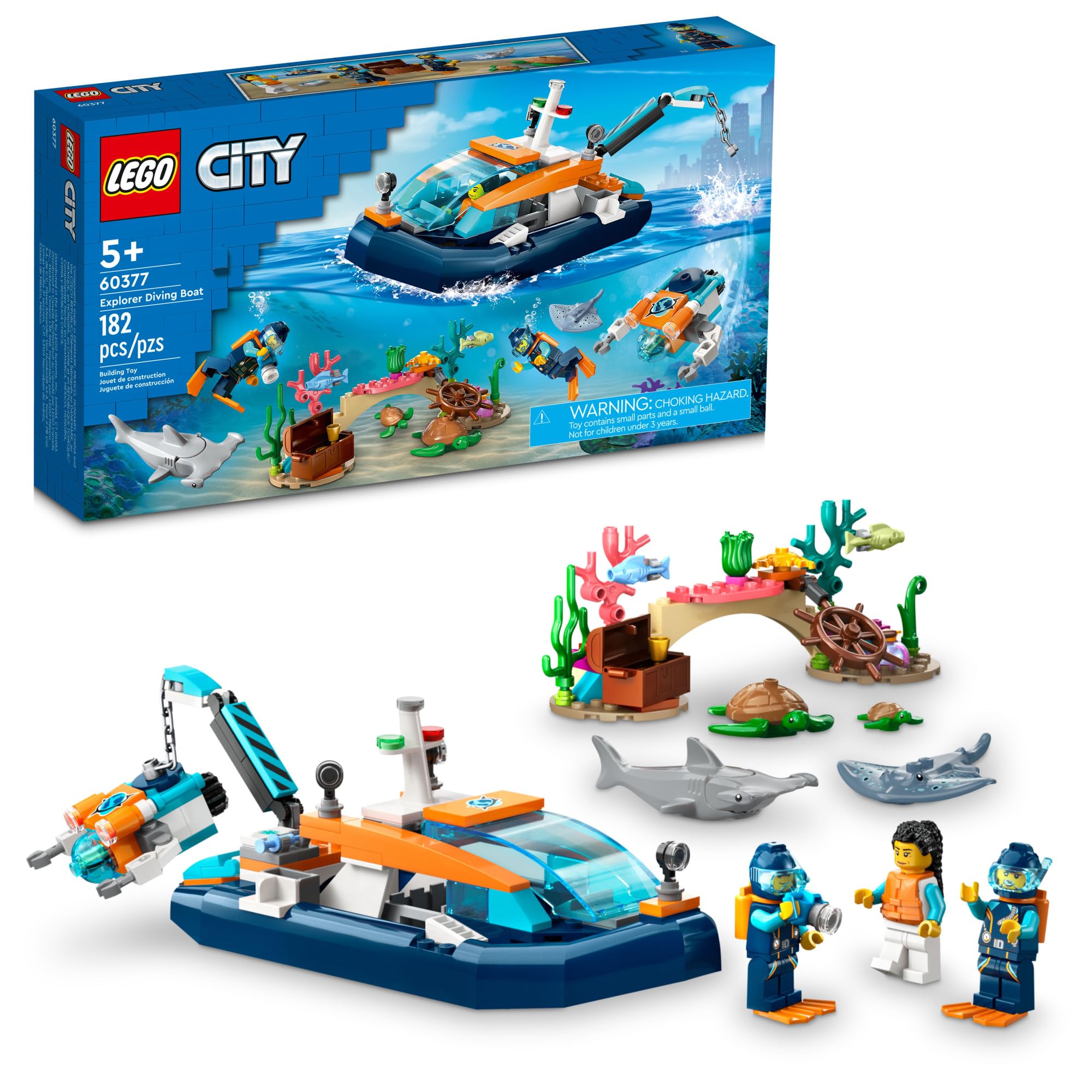 182 Piece LEGO City Explorer Diving Boat Ocean Building Toy 19.96 Free Shipping w Prime or on 35