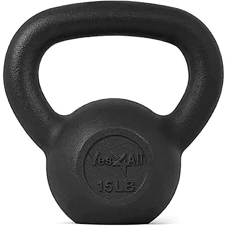 15-Lb Yes4All Cast Iron Kettlebell Weight $9.99 + Free Shipping w/ Prime or on $35+