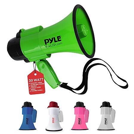 30-Watt Pyle Compact Battery-Operated Megaphone w/ Siren $10.95 + Free Shipping w/ Prime or on $35+