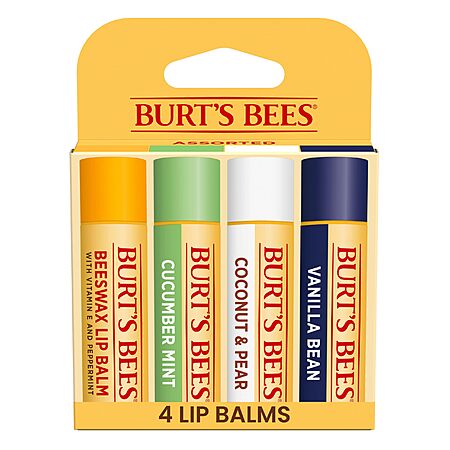 4-Count 0.15-Oz Burt's Bees Beeswax Lip Balm (Flavors of Spring) $4.79 w/ S&S + Free Shipping w/ Prime or on $35+