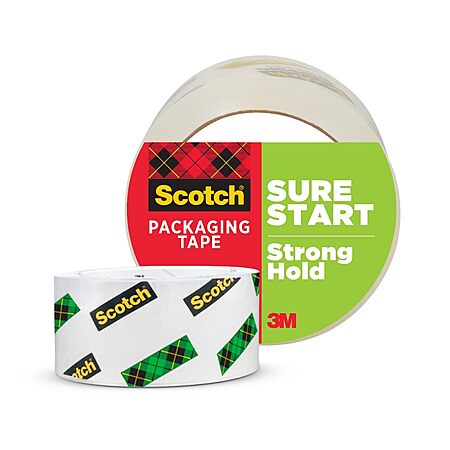 Scotch Sure Start Packing Tape (Clear, 1.88" x 54.6 yd) $3.79 + Free Shipping w/ Prime or on $35+