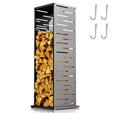 Trygoal 4ft Firewood Rack (Stagger Louver & Parallel Louver) $69.99 ...