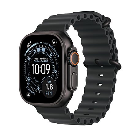 Image for article 49mm Apple Watch Ultra 3 GPS + Cellular Smartwatch w/ Rugged Titanium Case (Black Titanium Case with Black Ocean Band) $699.99 + Free Shipping