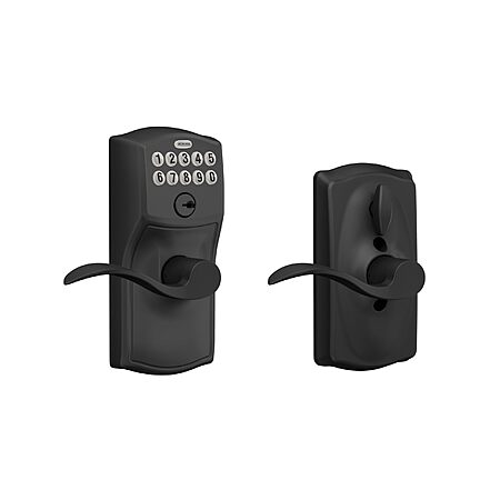 Schlage Camelot Keypad Lock with Lever Handle (Matte Black) $93.00 + Free Shipping