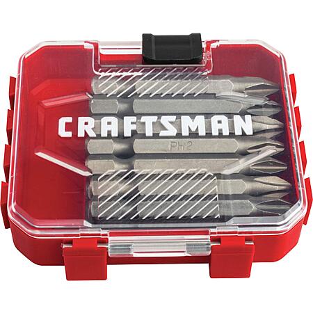 15-Piece Craftsman Phillips #2 in. X 2 in. L Drill and Driver Bit Set High Speed Steel $5.98 + Free Shipping w/ Prime or on $35+