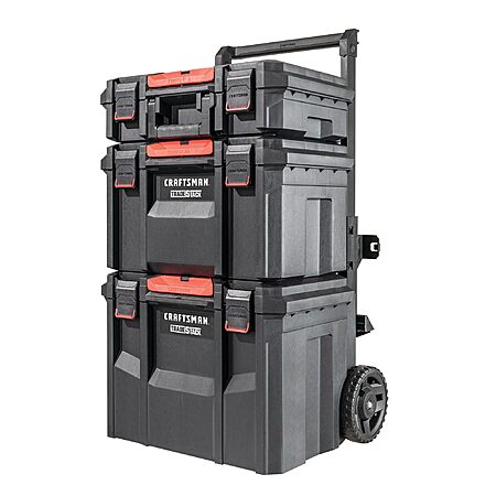 CRAFTSMAN TRADESTACK System 22-in Black Plastic Wheels Lockable Tool Box | CMST60420 $159.00 + Free Shipping