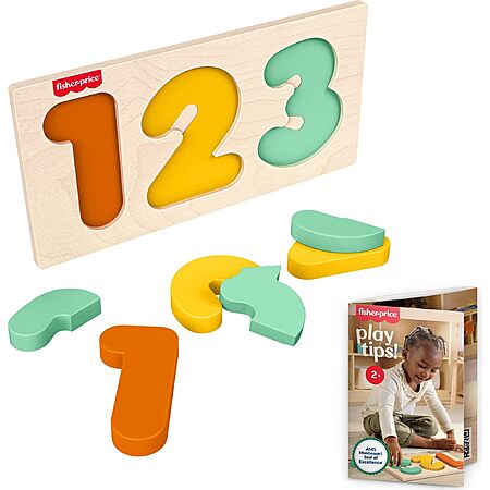 Fisher-Price Wood Montessori Toy 1-2-3 Puzzle $2.99 + Free Shipping w/ Prime or on $35+