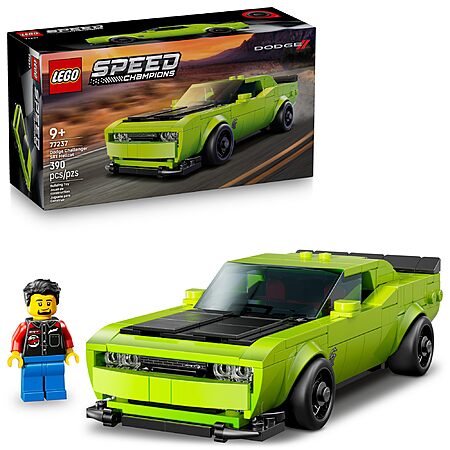 390-Pc LEGO Speed Champions Dodge Challenger SRT Hellcat Sports Car (77237) $22