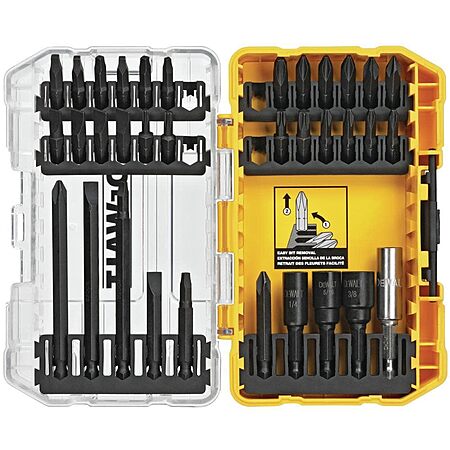 34-Pc DEWALT Impact-Ready Screwdriver Set $12