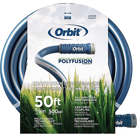 50-Foot Orbit Orbit 5/8-in Polyfusion Garden Hose (Blue) $14.15 + Free Shipping w/ Prime or on $35+
