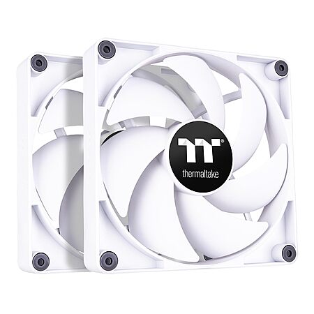 2-Pk Thermaltake CT120 PC Cooling Fan (White)