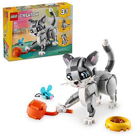 407-Piece LEGO Creator 3-in-1 Playful Cat Building Toy $20