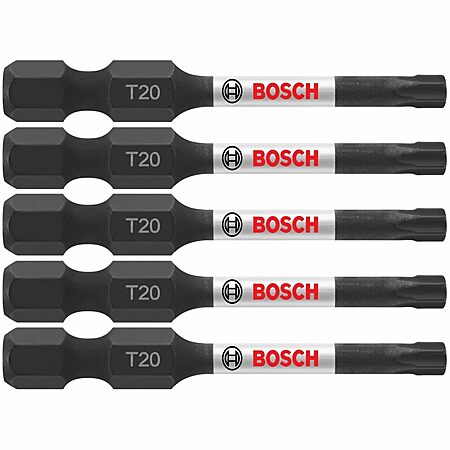5-Pk Bosch 2" Torx #20 Impact Tough Power Bits $3.83 + Free Shipping w/ Prime or on $35+