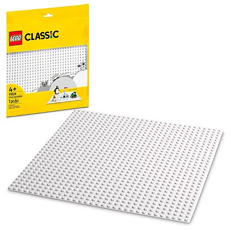 LEGO Classic White Baseplate (11026, 32x32 Studs) $4.99 + Free Shipping w/ Prime or on $35+