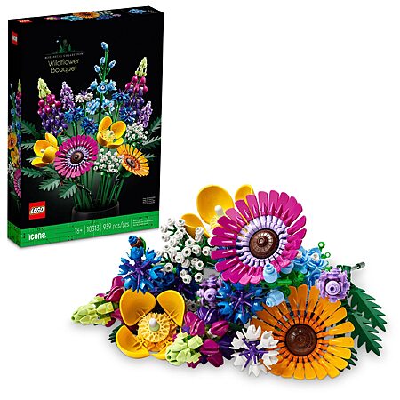 939-Piece LEGO Icons Botanical Collection Wildflower Bouquet Building Set $48 + Free S/H