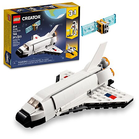 144-Pc LEGO Creator 3 in 1 Space Shuttle Building Kit $8
