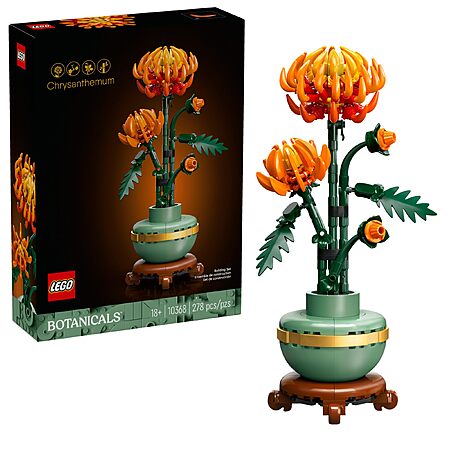 278-Piece LEGO Icons Chrysanthemum Building Kit $23.95 + Free Shipping w/ Prime or on $35+
