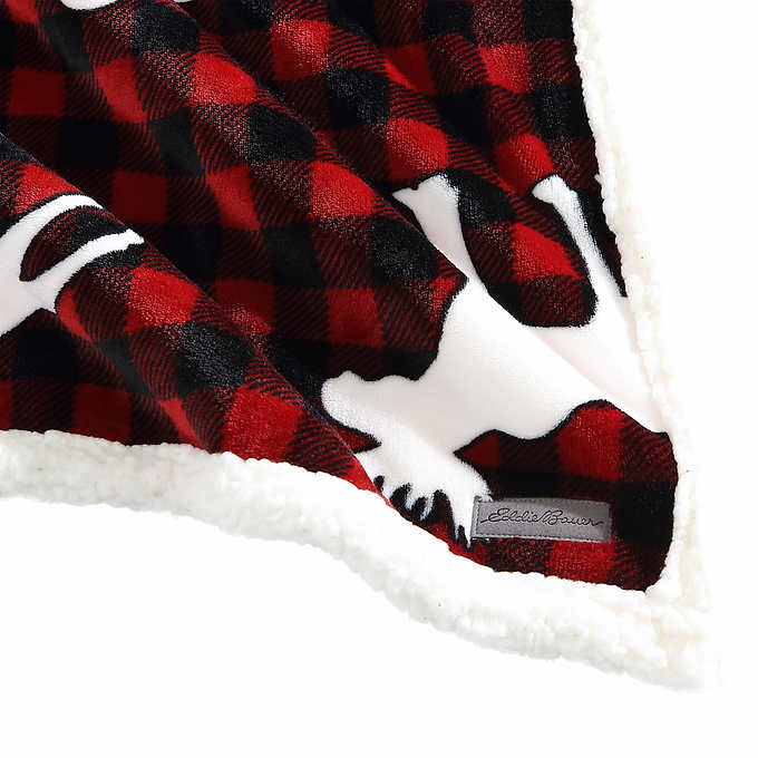 Costco Eddie Bauer Sherpa throw blankets 14.99