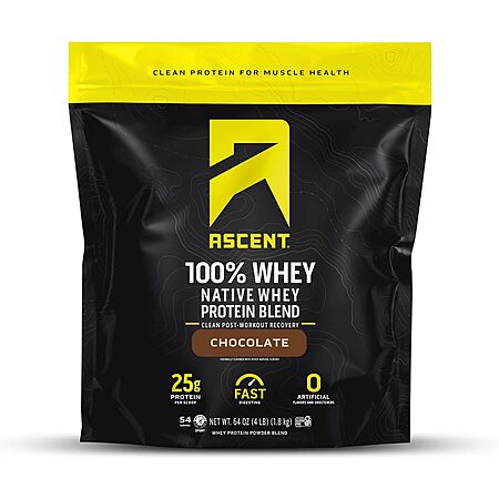 Costco Members: 4.25-Lb Ascent 100% Whey Native Whey Protein Blend (Chocolate PB) $45 + Free Shipping