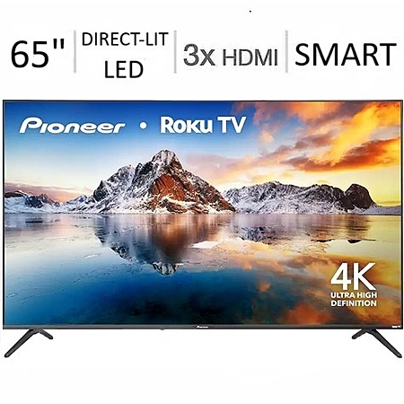 Pioneer 65" 4K UHD LED Smart Roku TV (2025 Model) at Best Buy $249.99, 55" @ $179.99