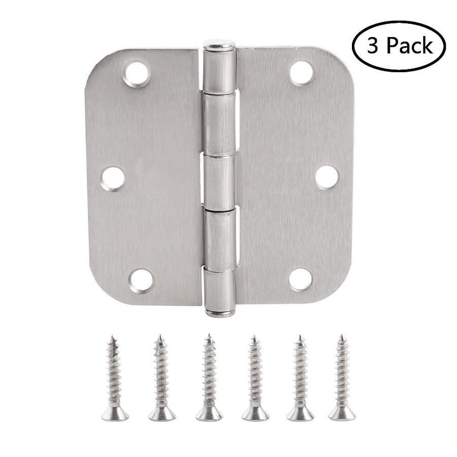 Reliabilt 3-1/2" Hinges and Door Stop - 3 Pack Satin Nickel - $1.06 at Lowes YMMV