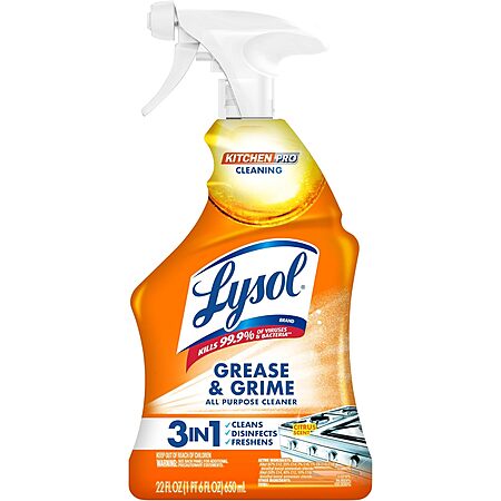 22-oz Lysol Pro Kitchen Spray Cleaner & Degreaser (Citrus Scent) $2.80 w/ S&S