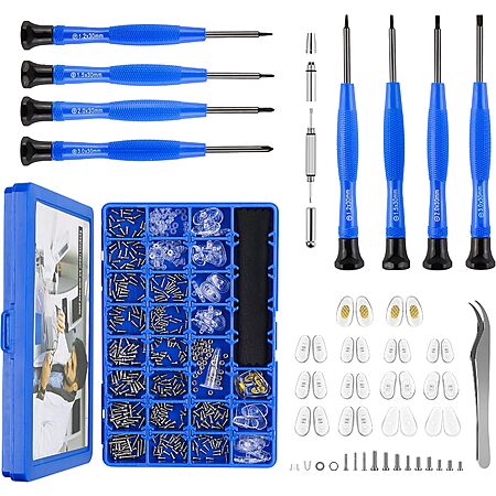 HQVOIC Upgraded Magnetic Eyeglass Repair Kit w/ 8 Screwdrivers $4
