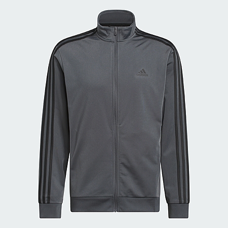 adidas Men's Essentials Warm-Up 3-Stripes Track Jacket (Dgh Solid Grey / Black) $14 + Free S&H