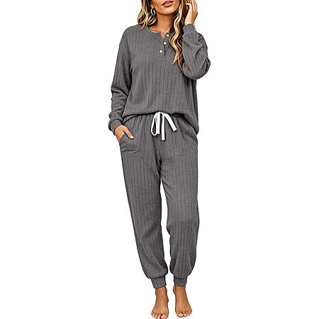 2-Pc Ekouaer Women's Knit Lounge Sets (various colors)