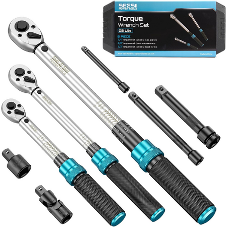 8-Pc Seesii Torque Wrench Set (1/4", 3/8", & 1/2" Drive) $52 + Free S&H