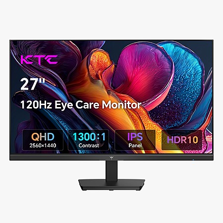 27" KTC 2560x1440 QHD 100Hz/120Hz IPS Gaming Monitor $87.65 + Free S&H