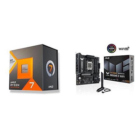 AMD Ryzen 7 7700X3D + ASUS TUF GAMING B850M-E WIFI R + Cooler Master Elite Liquid 240 CPU AIO Cooler