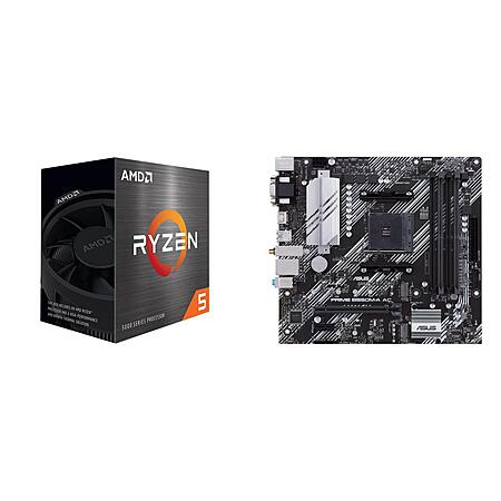 RYZEN 5 5500 + Wraith Stealth Cooler + ASUS PRIME B550M-A AC R + Rosewill Cordless Air Duster