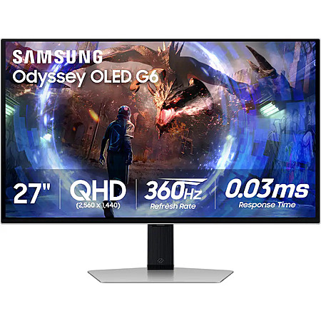 Open Box Samsung Odyssey G6 (G60SD) 27" 1440p 360Hz OLED [YMMV]