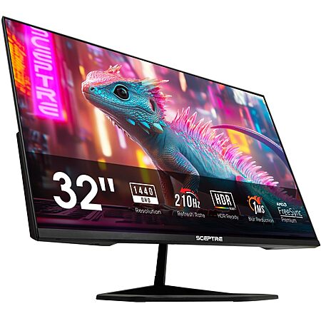 32" Sceptre 1440p 210Hz VA - USB Type-C DisplayPort HDMI Gaming Monitor (E325B-QW200D Series)