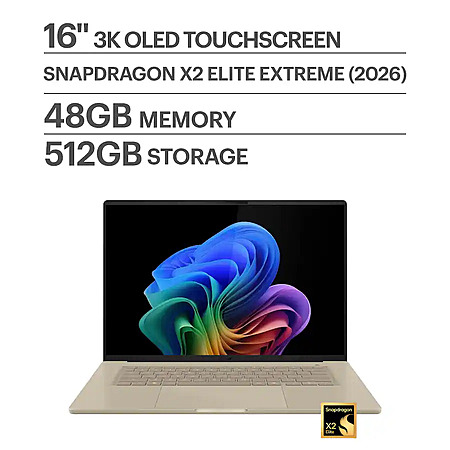 16" ASUS ZenBook A16 Laptop: 3K OLED 120Hz, Snapdragon X2E-94-100, 48GB, 512GB - Best Buy