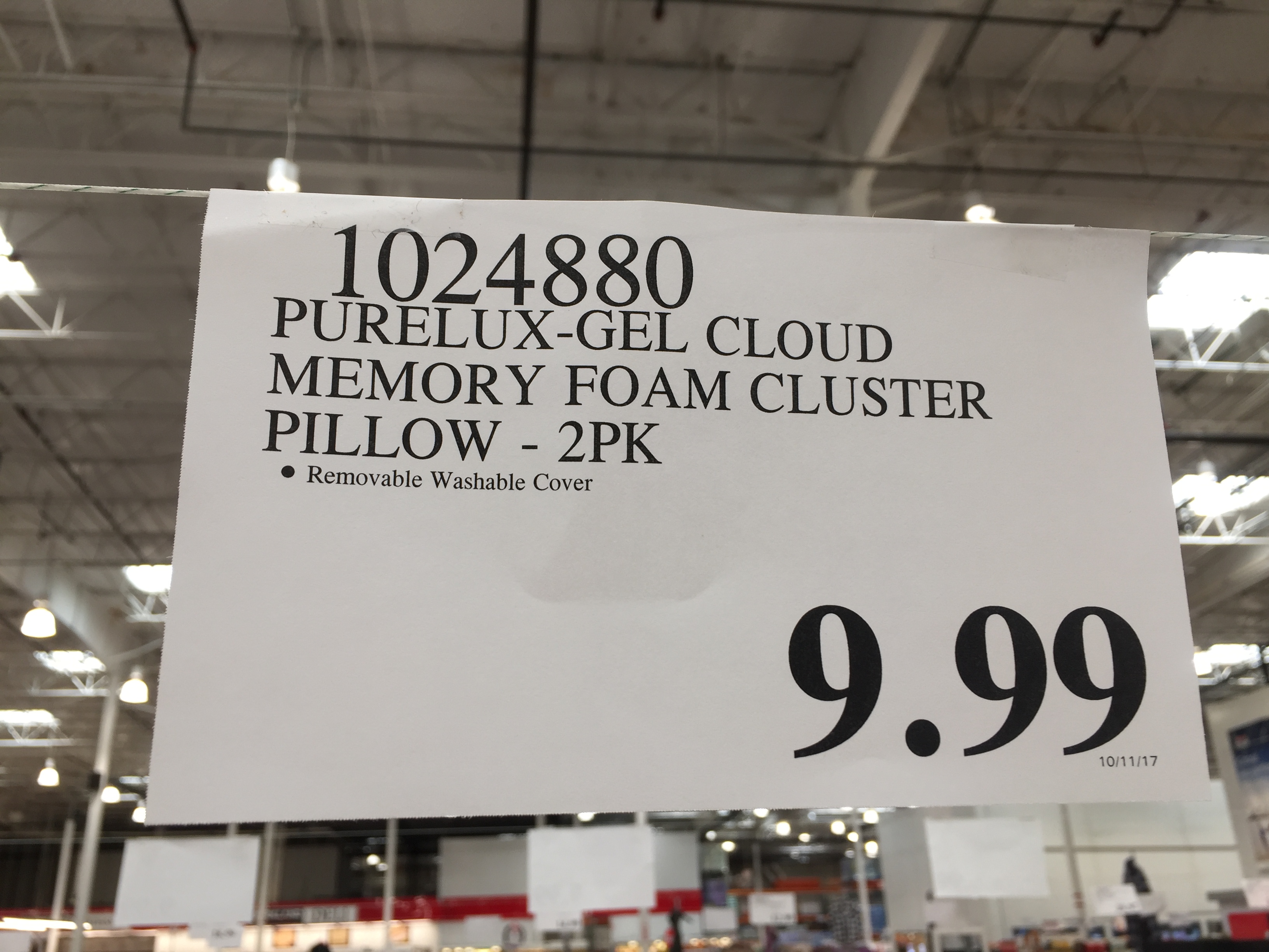 Gel cloud memory foam pillow costco cheap