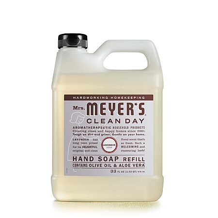 33oz Mrs. MEYER'S CLEAN DAY Liquid Hand Soap Refill (Lavender Scent) $6.15 w/ Subscribe & Save