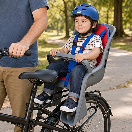 Bell Cocoon 300 Rear Mount Child Bike Seat — 5-Point Harness, Spoke Guard, Fits 26–27 in Bikes, Up to 40 lbs, Ages 1+