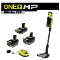 Ryobi One+18V Stick Vacuum w/ 2x 4Ah HP Batteries + 1x 2Ah HP Battery & Charger