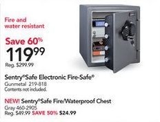 Office Depot and OfficeMax Black Friday: SentrySafe Electronic Fire Safe, 1.23 Cu Ft Capacity for $119.99