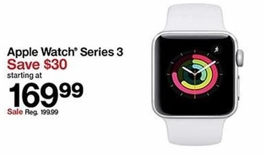 Target Black Friday: Apple Watch Series 3 - $169.99 & up