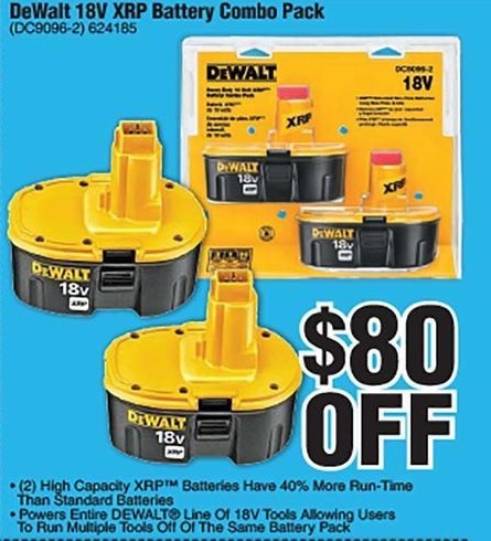 Rural King Black Friday: Dewalt 18V XRP Battery Combo Pack - $80 off