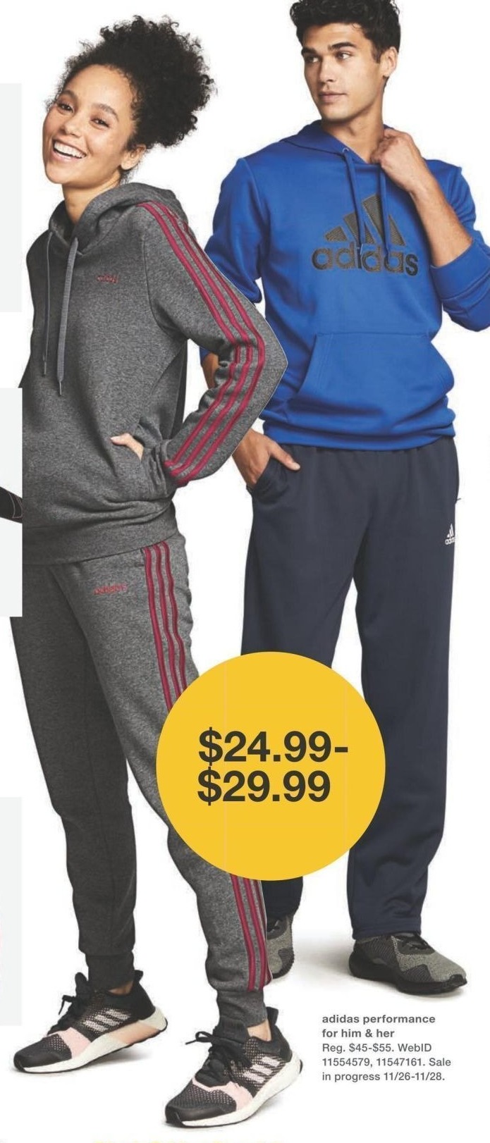 Macy's Black Friday: Adidas Performance for Him & Her for $24.99 - $29.99