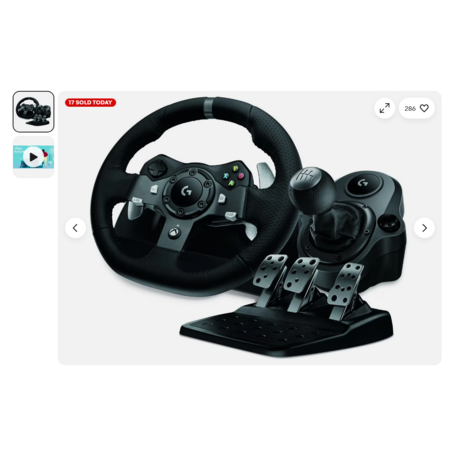 Logitech G920 Wheel and Shifter Bundle for XBOX (Refurbished) $160.99 ...