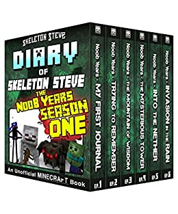 Diary of Minecraft Skeleton Steve the Noob Years - Books Season 1 and 3 Free