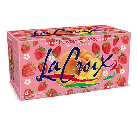 thumbnail image 2 of Free Shipping! LaCroix Peach-Pear Sparkling Water 12 Oz Cans 2/12 Pack Flavored Zero Calorie 2 of 13